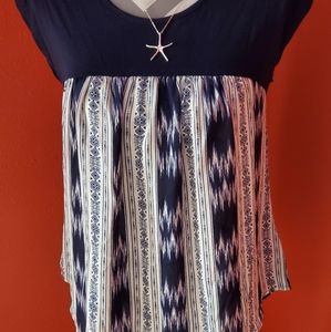 NWT Xhilaration Smock X Scoop Back Top S